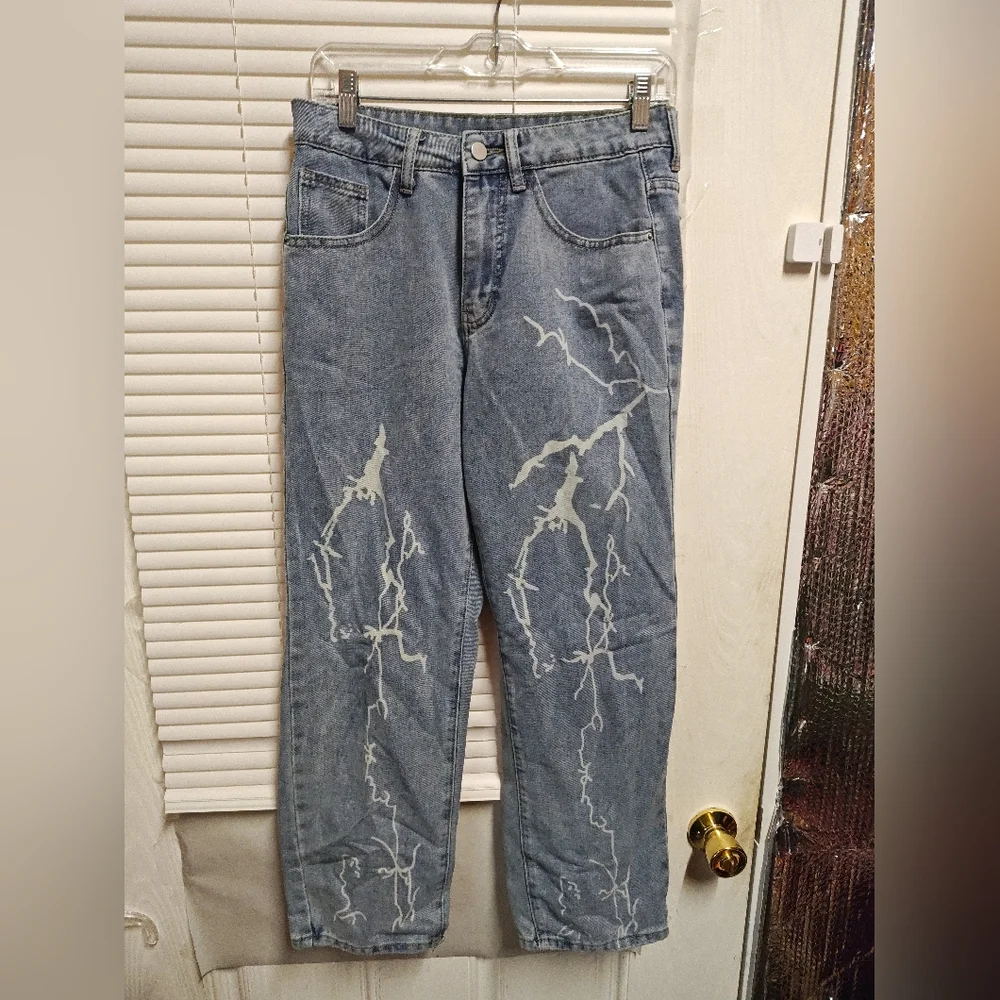 Shein Lightning Straight Leg Jeans